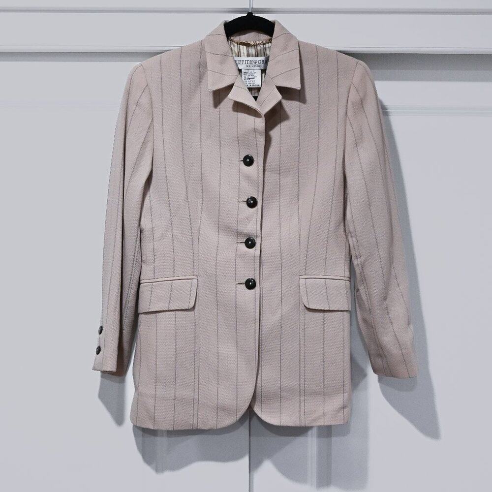 St. John Size 2 Vintage Wool Striped Blazer | Size 2